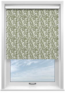 Hanging Greenery, Olive - Twist&Fit Roller Blind